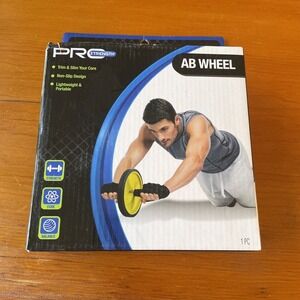 PRO Strength Ab Wheel Black/Yellow Lightweight Portable Core Strength Balance